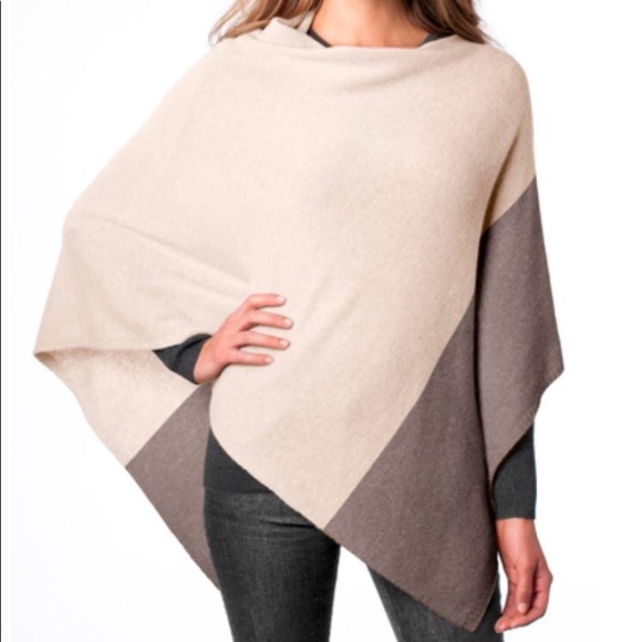 Celeste wool cashmere poncho Clearance